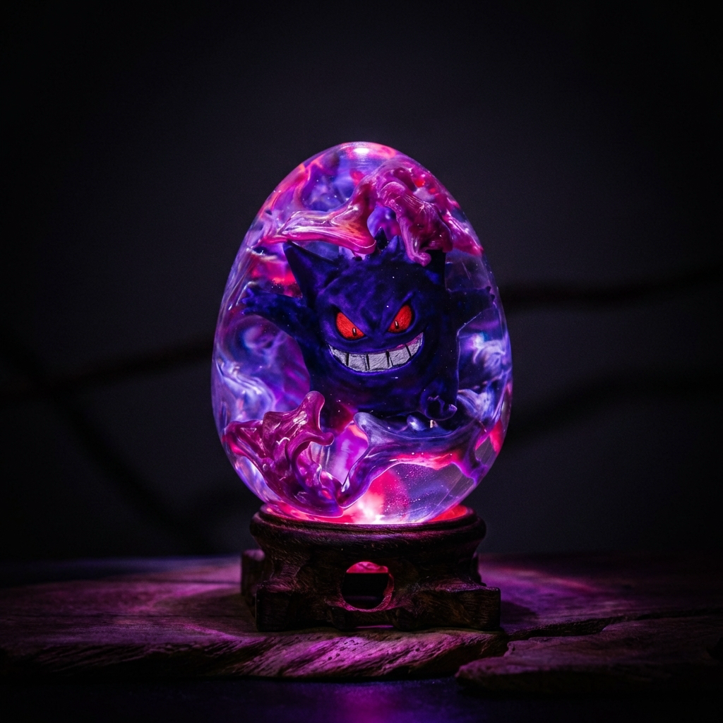 Gengar Egg Resin Lamp
